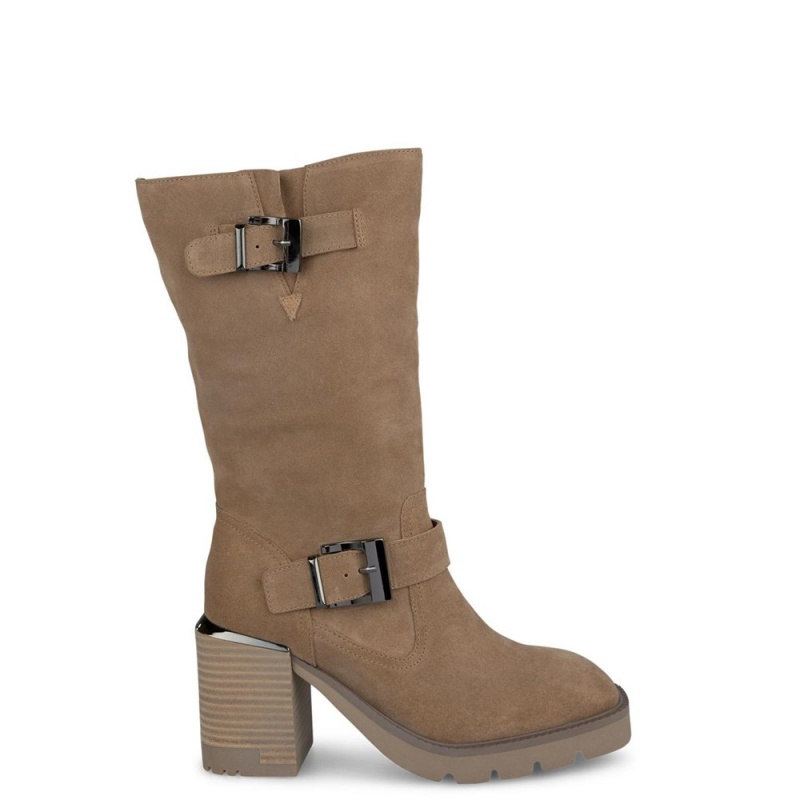 Bottes à Talons Alma En Pena Talons Boot With Buckles Bleu Femme | RIU-93115884